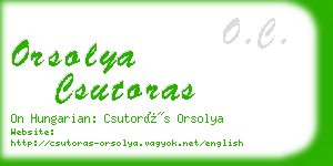 orsolya csutoras business card